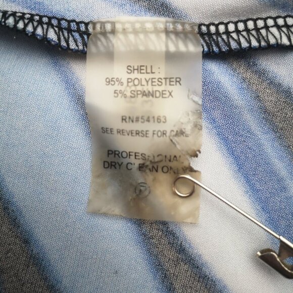 2 / $30.00 -Calvin Klein Ladies Size Large Blue & Black Cowl Neck Sleeveless Top - Picture 5 of 7